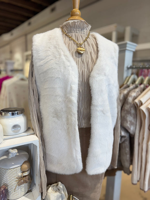 White Soft Fur Vest