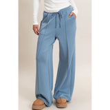 Baby Blue Pintuck Sweatpants