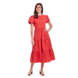 Red Patton T-Shirt Midi Dress