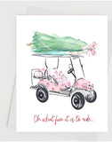 Oh What Fun Golf Cart Greeting Card