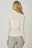 Ivory Lettuce Edge Lace Top