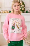 Pink Champagne Sequin Sweater