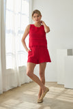 Red Crochet Tank Top