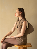 Taupe - U Shaped Shoulder Bag