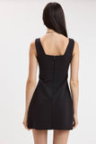 Black Side Slit Mini Dress