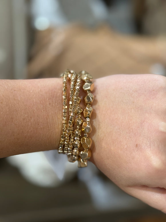 Matte Gold Bracelet Set
