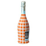 Orange & White Gingham Prosecco Bottle Wrap