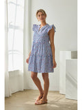 Blue Striped Star Dress