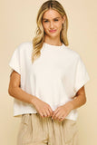 Ivory Drop Shoulder Sweater Top