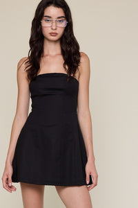 Black Strapless Mini Dress