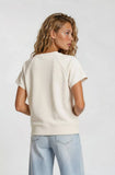 Cream Short Sleeve Scuba Top