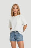 Ivory Crew Neck Scuba Top