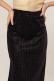 Stretchy Black Sparkle Maxi Skirt