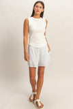Off White Seam Trim Tank