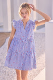 Blue Striped Star Dress