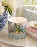 Christmas Time City| Hand Illustrated Soy Candle|Double Wick