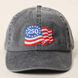 American 250 Waving Flag Embroidered Hat