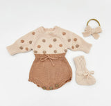 Lottie Dot Knit Romper – Apricot Sunset 18-24 mo