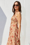 Leopard Open Back Maxi Dress