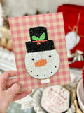 Snowman Beaded Card Ornament