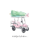 Oh What Fun Golf Cart Greeting Card