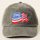 American 250 Waving Flag Embroidered Hat