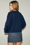 Navy Doodle Puppy Sweater