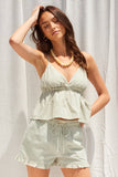 V Neck Babydoll Tank Top