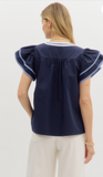 Navy & Light Blue Placard Top