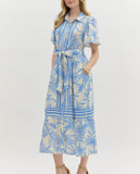 Blue Palms Midi Dress