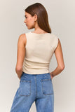 Ivory Asymmetrical Sweater Top