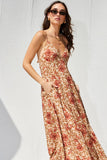 Leopard Open Back Maxi Dress