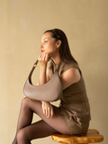 Taupe - U Shaped Shoulder Bag