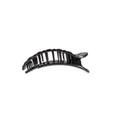 Jet Black Quilted Small Round Hair Clip