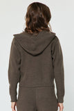 Soft Brown Zip Up Hooded Jacket