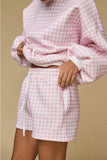 Pastel Pink Gingham Short Set