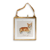 I Love You Corgi: Dishtowel
