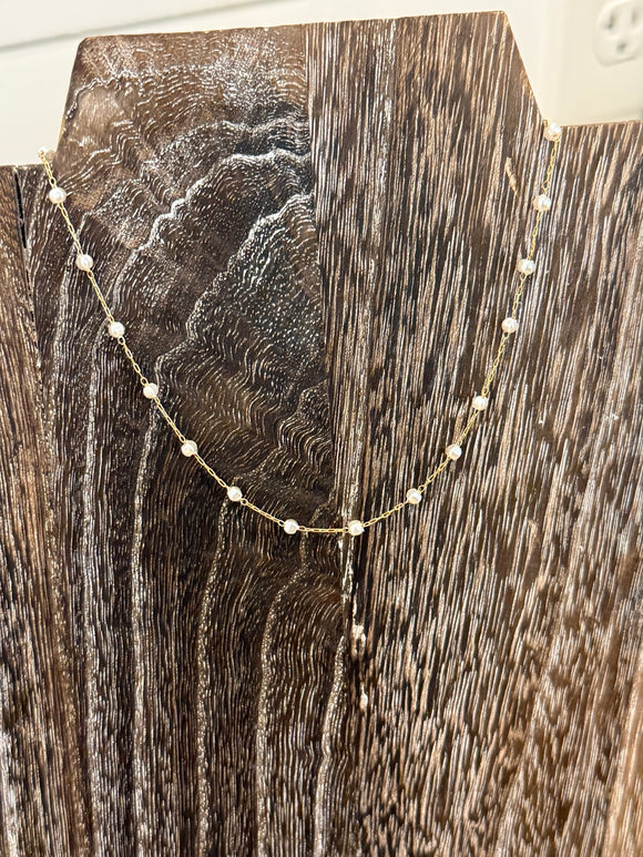 Mini Pearl Bead Chain Choker
