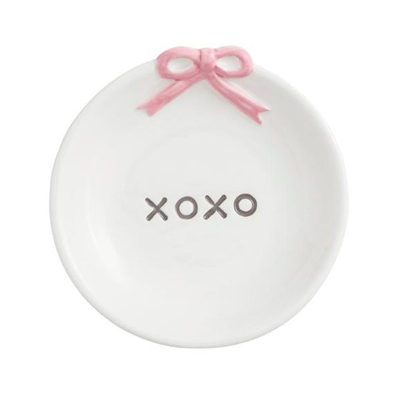 XOXO Pink Bow Tidbit Dish