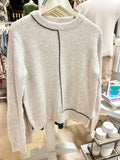 Single Stripe Taupe Top