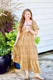 Cheetah Smocked Maxi