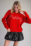 Red Candy Cane Merry Sweater