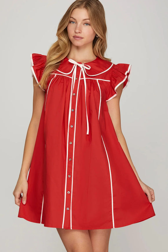 Red & White Peter Pan Collar Dress – Fashion Cupcake Red & White Peter Pan Collar Dress – Fashion Cupcake