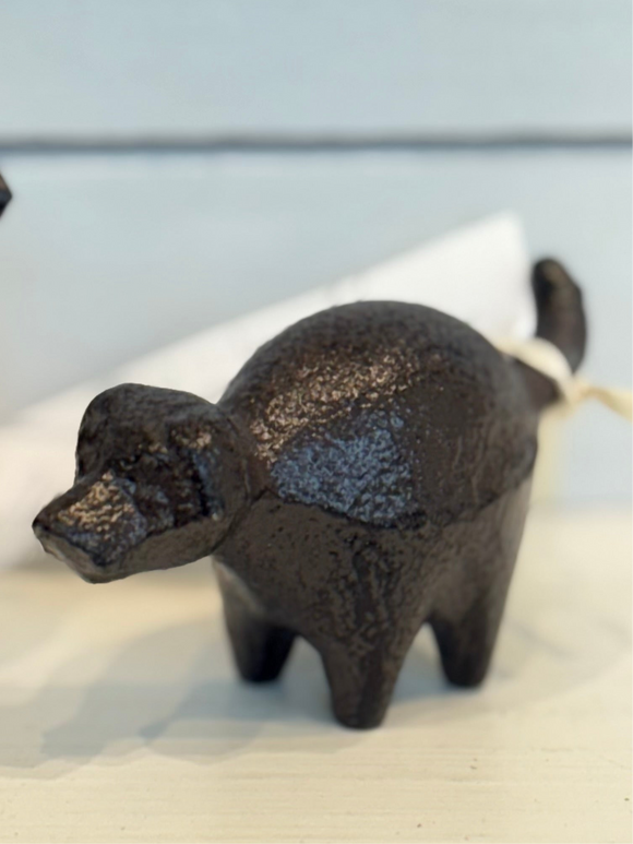 Cast Iron Dog Sitter/ Ring Holder