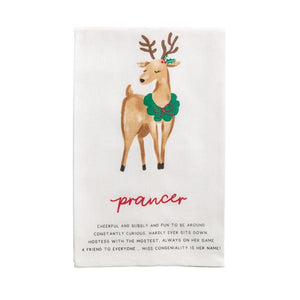 Prancer Reindeer Poem Towel