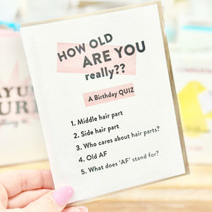 How Old Are You Really Card