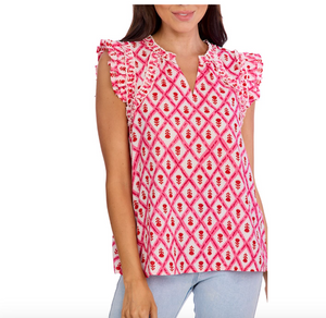 Beatrix Flutter Top Pink