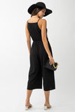 Black Soft Sleeveless Ankle Jumpsuit