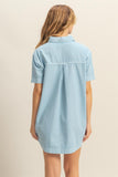 Baby Blue Soft Collared Dress