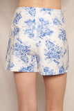 Blue & White Floral Skort